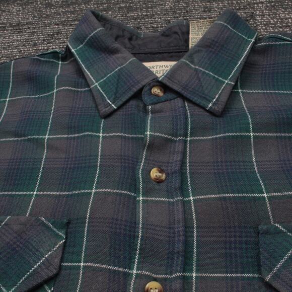 Northwest Territory VTG Flannel Mens XL Green Plaid - Picture 5 of 14